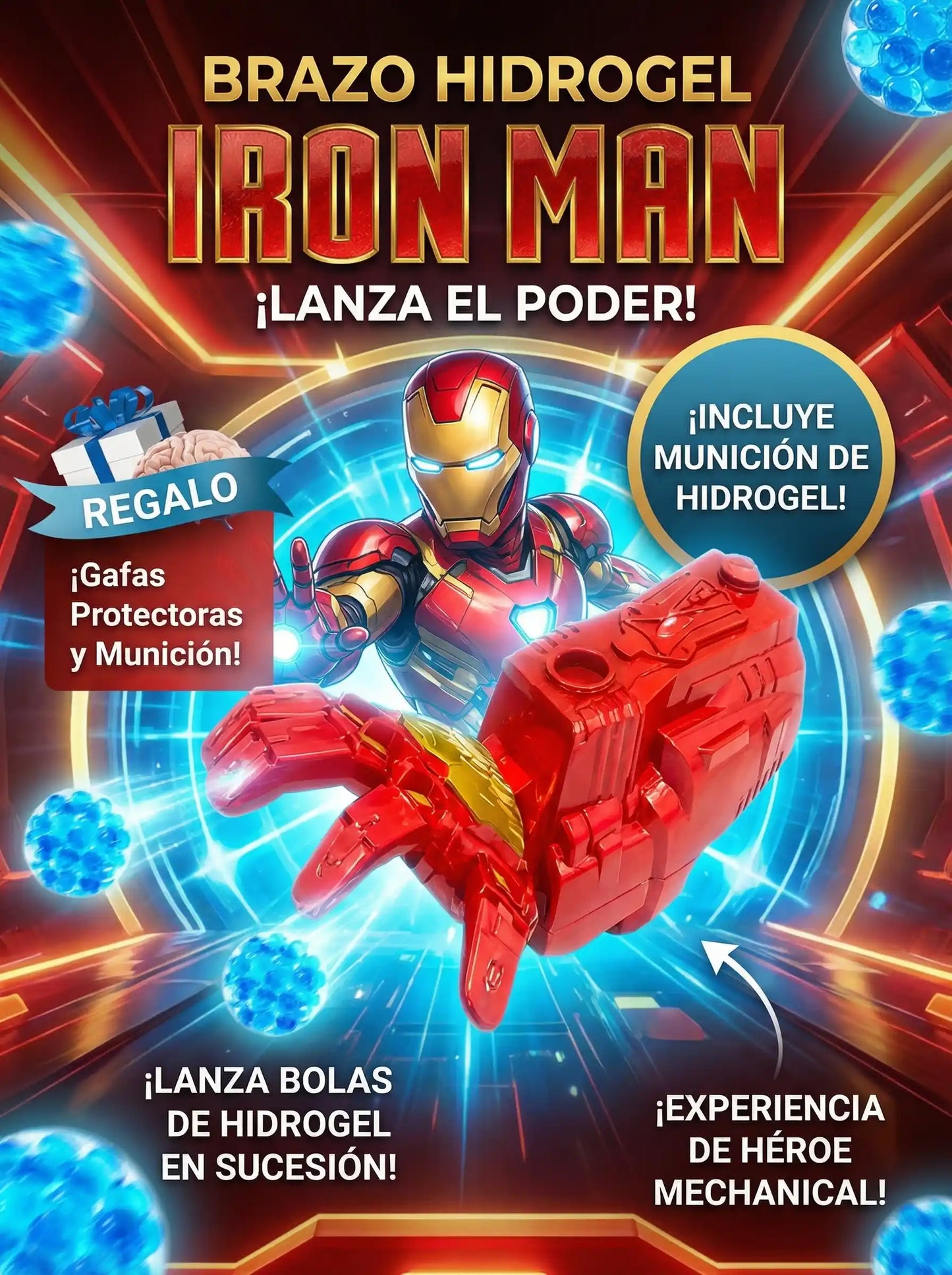 BRAZO HIDROGEL IRON MAN