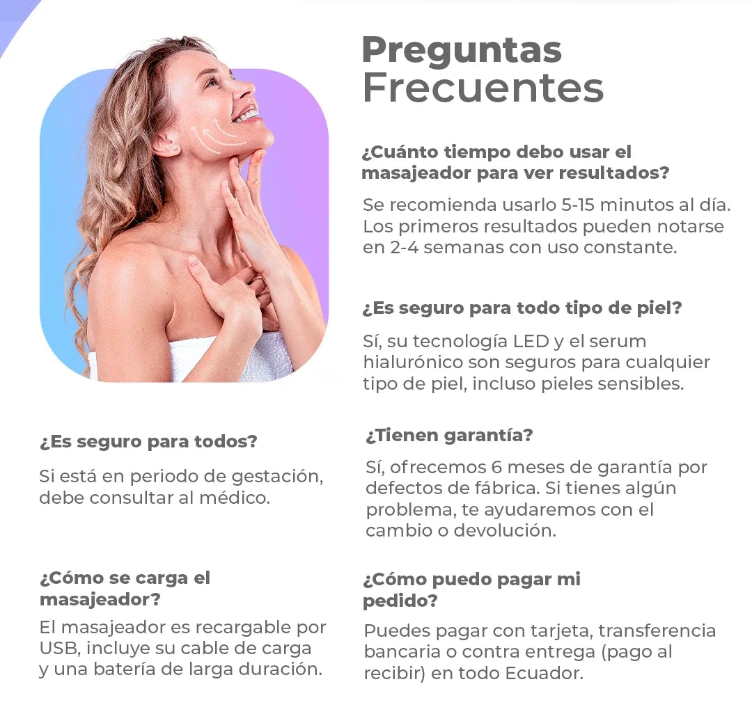 MASAJEADOR FACIAL PRO-GLOWLIFT™ 💎 + SÉRUM DE ÁCIDO HIALURÓNICO🎁