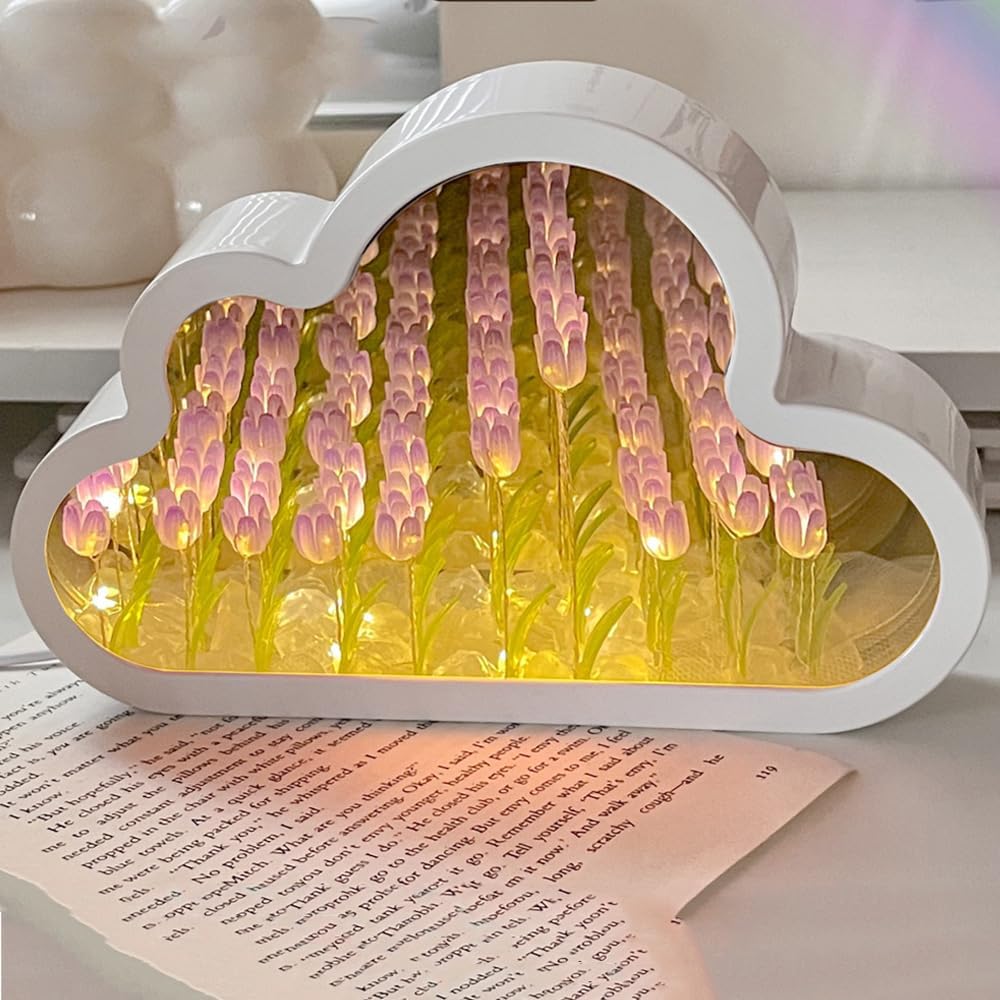 Luz Nocturna LED de Nube de Tulipanes