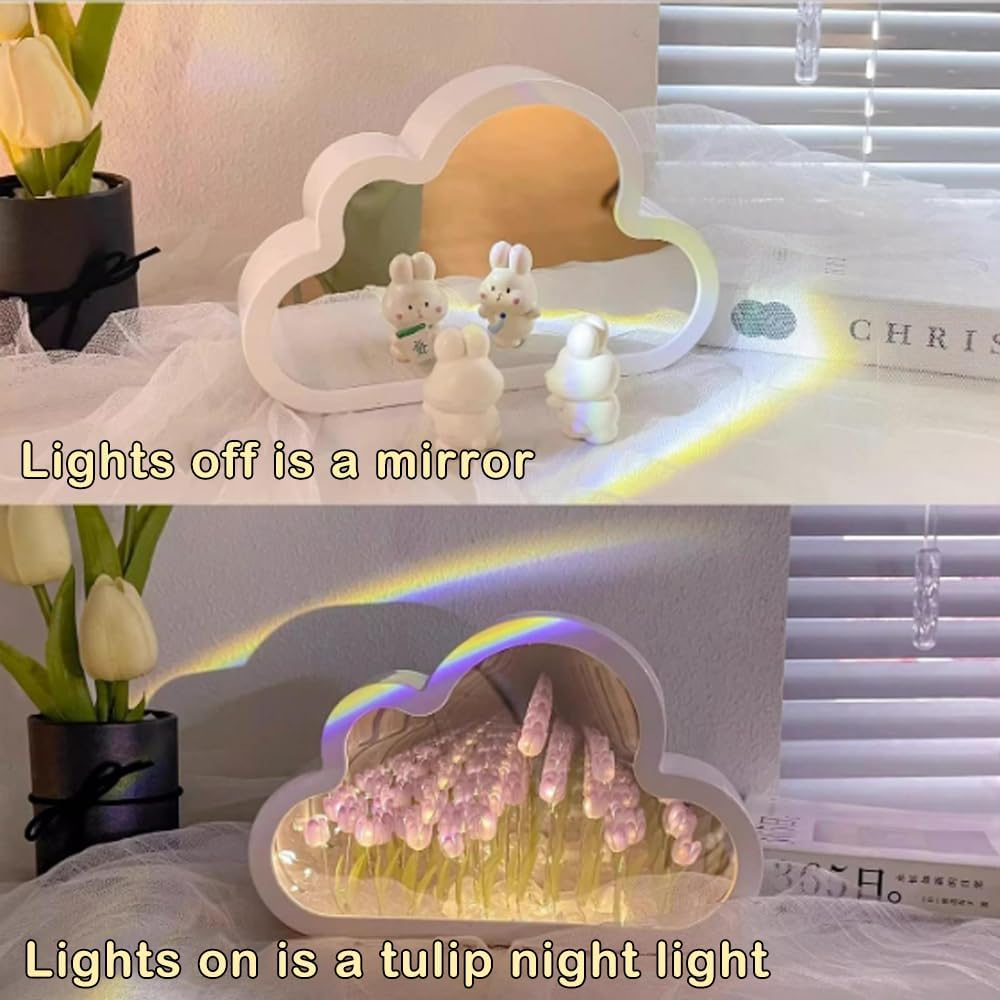Luz Nocturna LED de Nube de Tulipanes