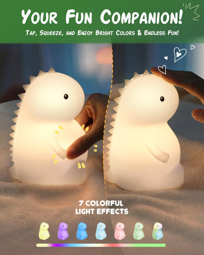 Luz Nocturna de Dinosaurio para Niños: Compañero de Sueño y Lámpara Ambiental para la Guardería