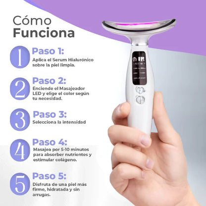 MASAJEADOR FACIAL PRO-GLOWLIFT™ 💎 + SÉRUM DE ÁCIDO HIALURÓNICO🎁