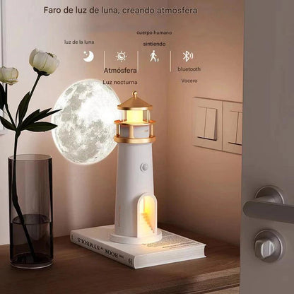 Lighthouse Luna: Lámpara Faro con Proyección de Luna